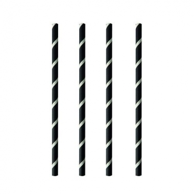 Caipi-Trinkhalm 8 x 200mm "Stripes"